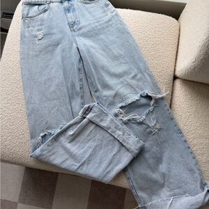 Zara Light Blue Boyfriend Jeans
